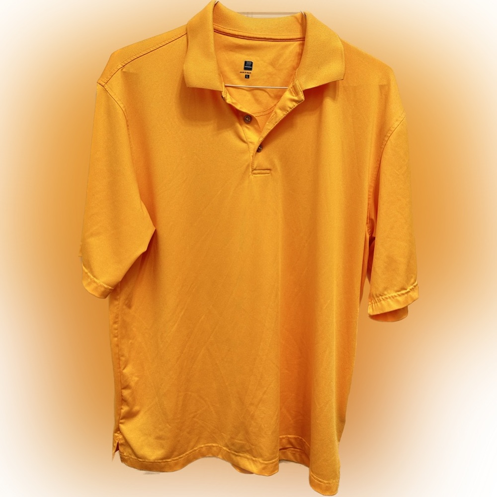 Pebble Beach Performance Men's Golf Polo Shirt Orange/Goldenrod Size Large